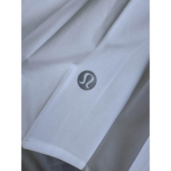 Lululemon Side-Pleat High-Rise Tennis Skirt Skort Size 12 White Pockets EUC - Picture 5 of 11